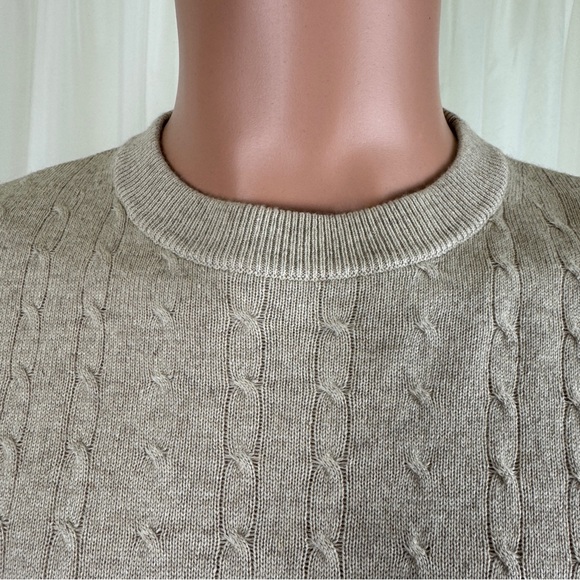 Men's I Levrieri Cashmere & Silk Cable Knit Sweater Sz Large - Picture 10 of 11